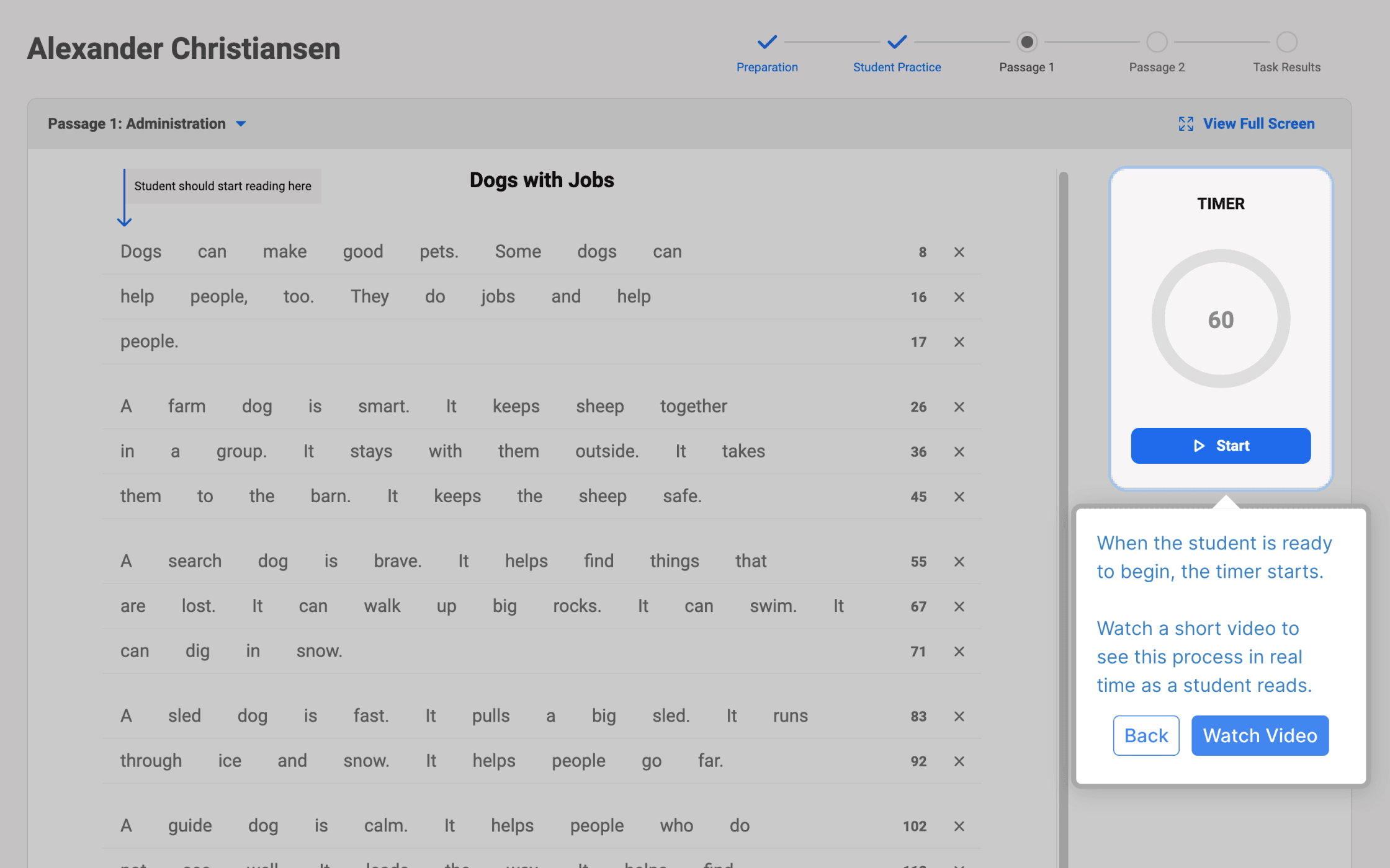 Curriculum Associates student dashboard